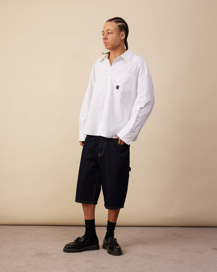 Double Pocket Longsleeve Shirt | White