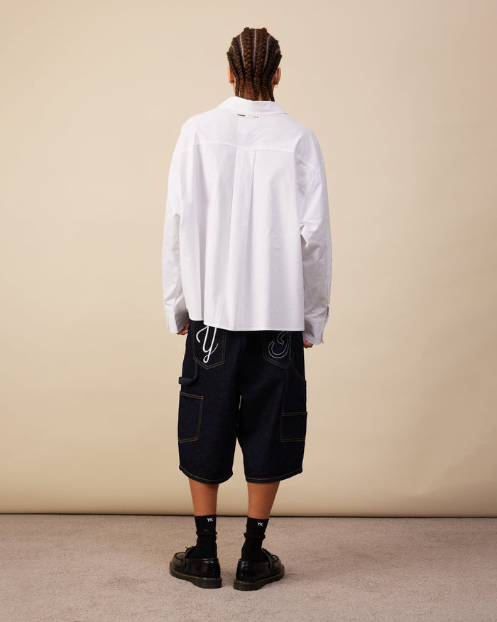 Double Pocket Longsleeve Shirt | White
