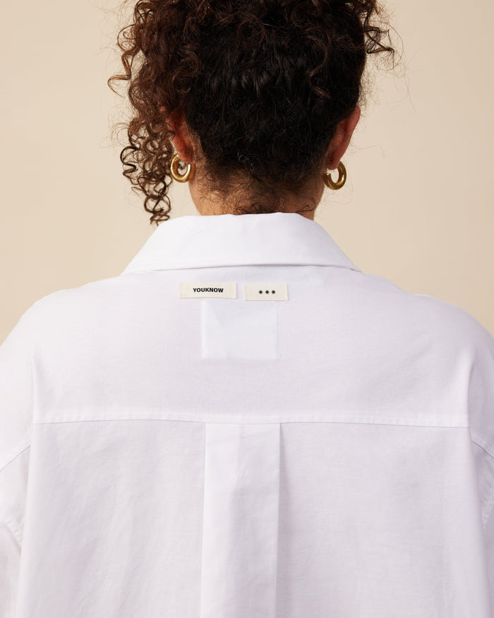 Double Pocket Longsleeve Shirt | White