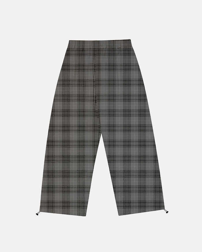 DRIFT SWEATPANTS GREY MIX - grey plaid sweatpants, back view - Cold Culture