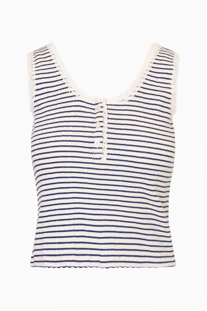 Elenabell Cotton Lace-Trimmed Tank