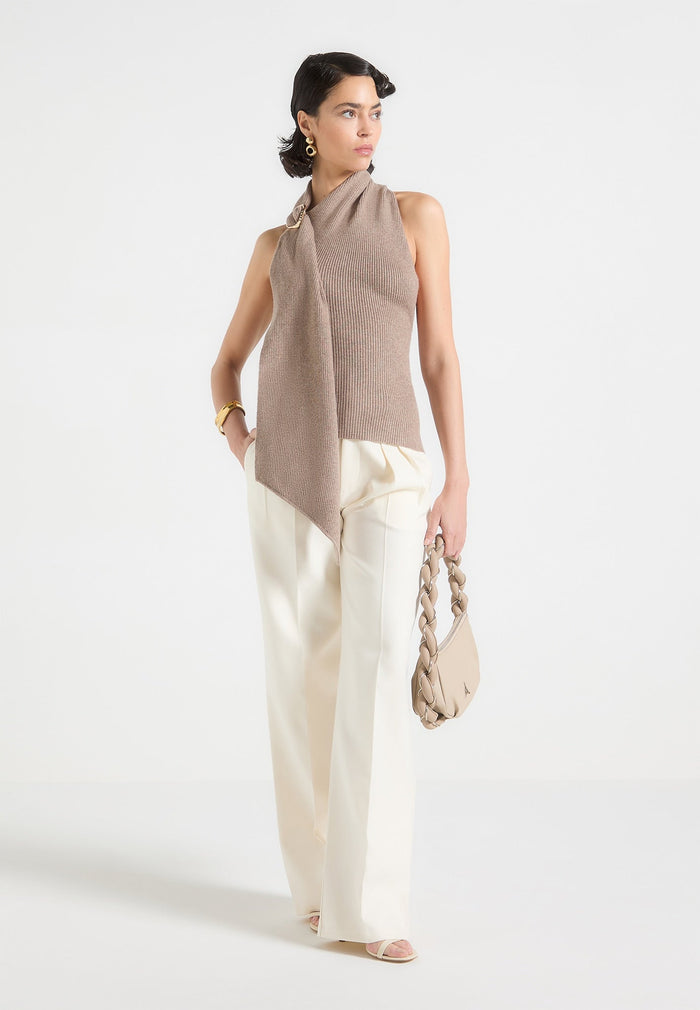 elodie-knitted-draped-halterneck-top-taupe