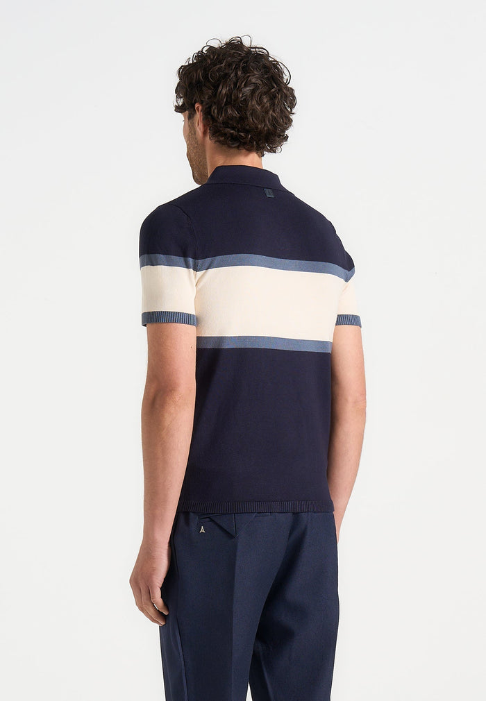 enzo-colour-block-polo-top-navy