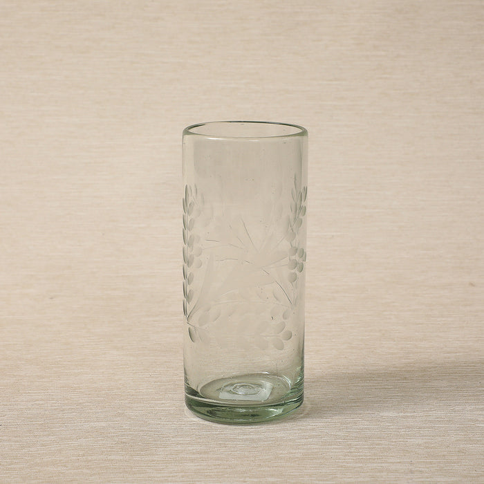 Etched Glass Tumbler Tall