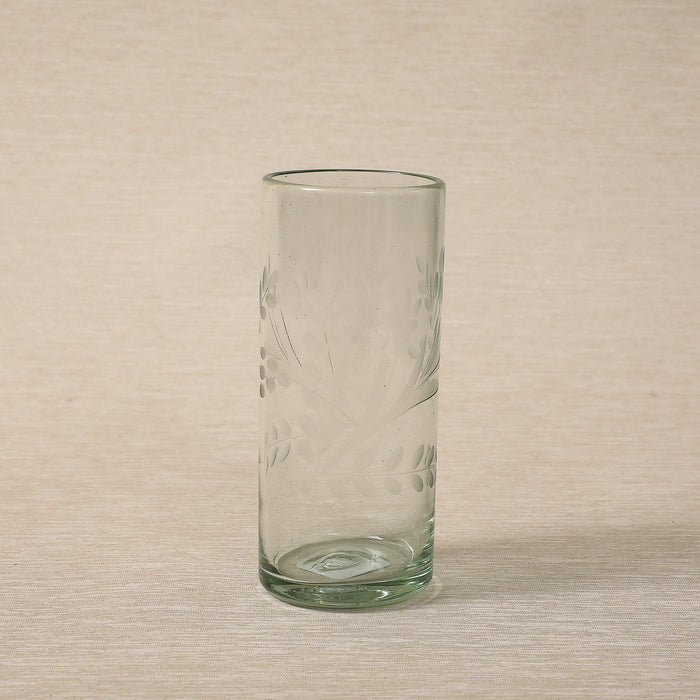 Etched Glass Tumbler Tall