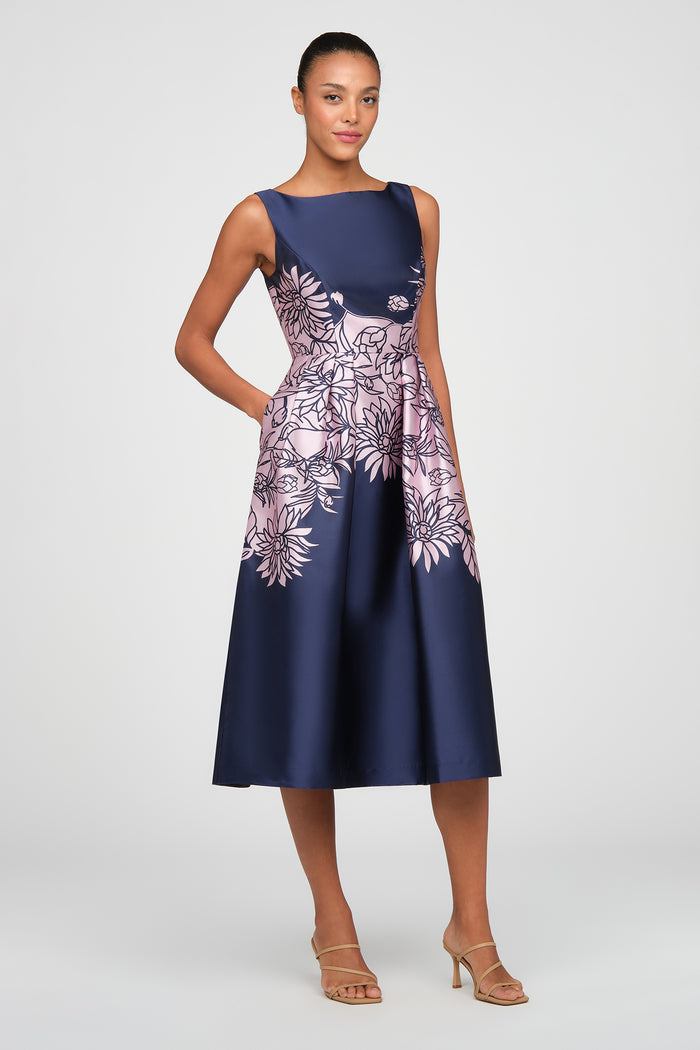 Evaline Tea Length Dress