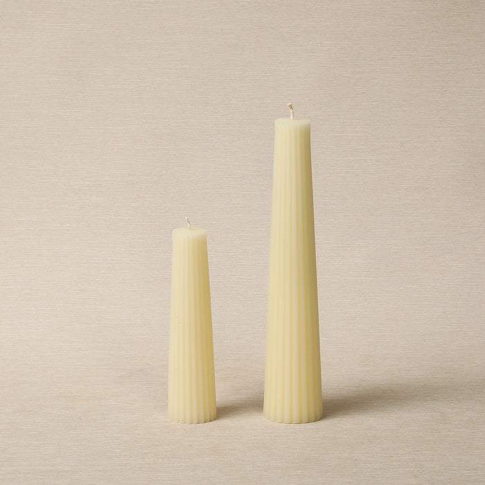 Fluted Beeswax Pillar