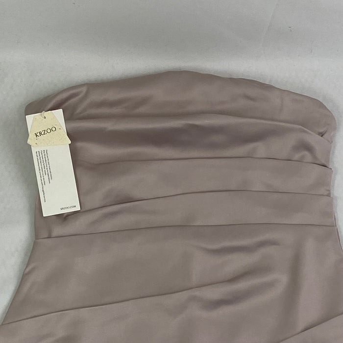 Formal irregular-cut plunging-neckline dress