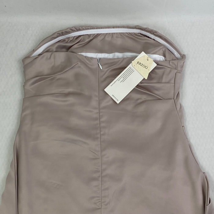Formal irregular-cut plunging-neckline dress