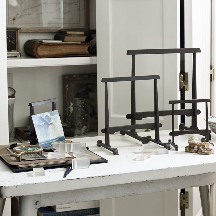 Frame Easel in dark stained teak