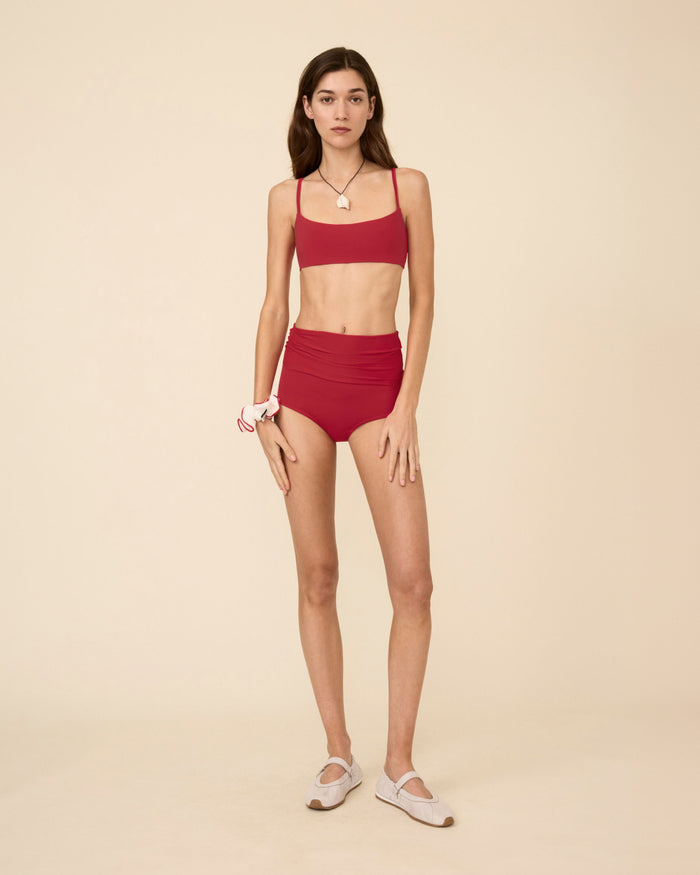 FRANKIE BIKINI TOP RED