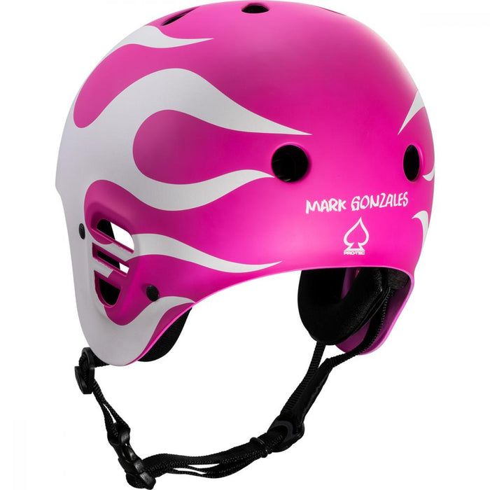 Full Cut Gonz Flame Helmet (Purple/White)