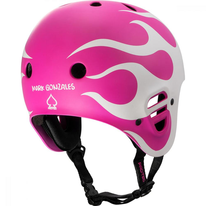 Full Cut Gonz Flame Helmet (Purple/White)