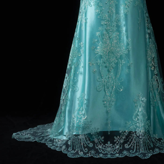 Glamorous Green Spaghetti Strap Prom Dress with Lace Overlay SH192 Sheer Fairy