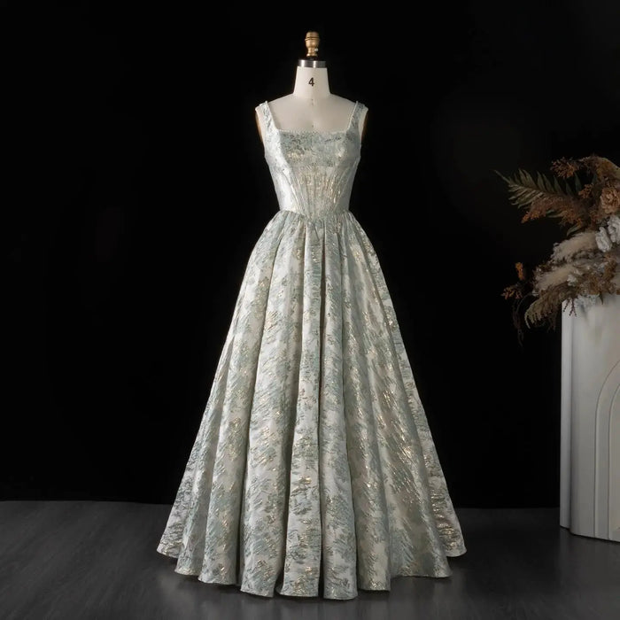Glamorous Sage Green Corset Prom Dress with Structured Bodice SH182 Sheer Fairy