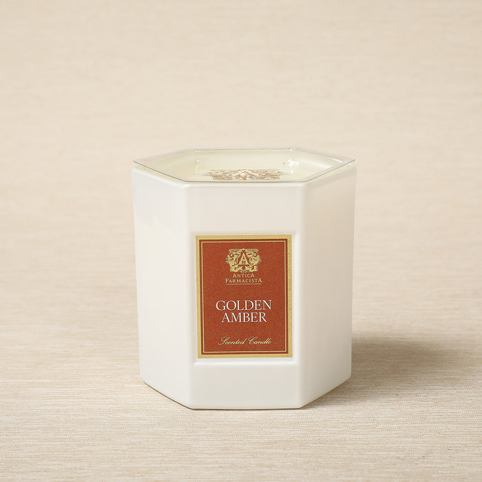 Golden Amber Hexagonal Candle 9oz
