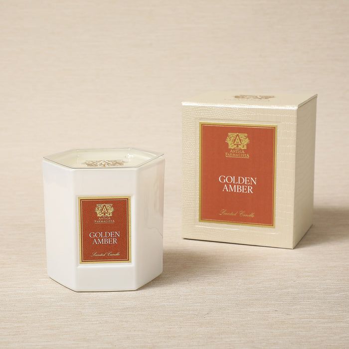 Golden Amber Hexagonal Candle 9oz