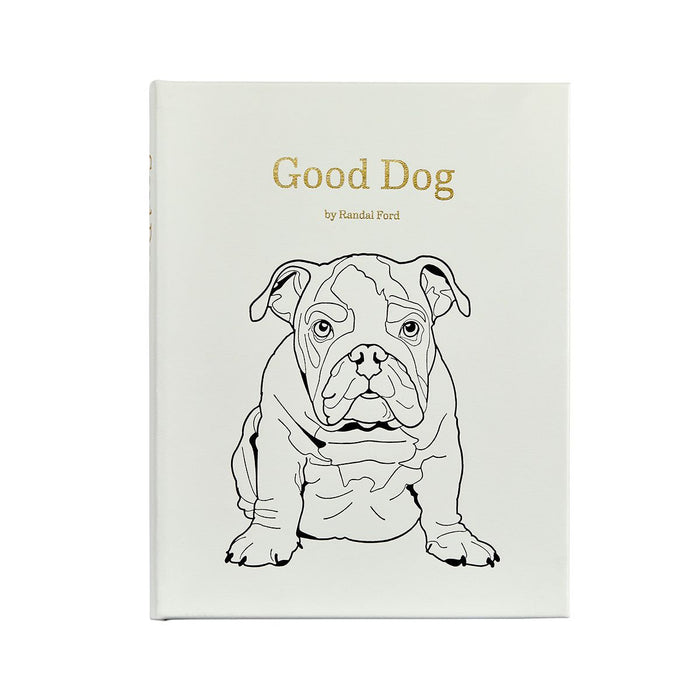 Book cover with a line drawing of a bulldog and 'Good Dog' text on a white background