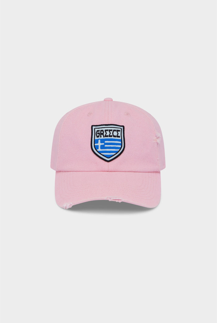 Greece Washed Canvas Cap - Washed Pink
