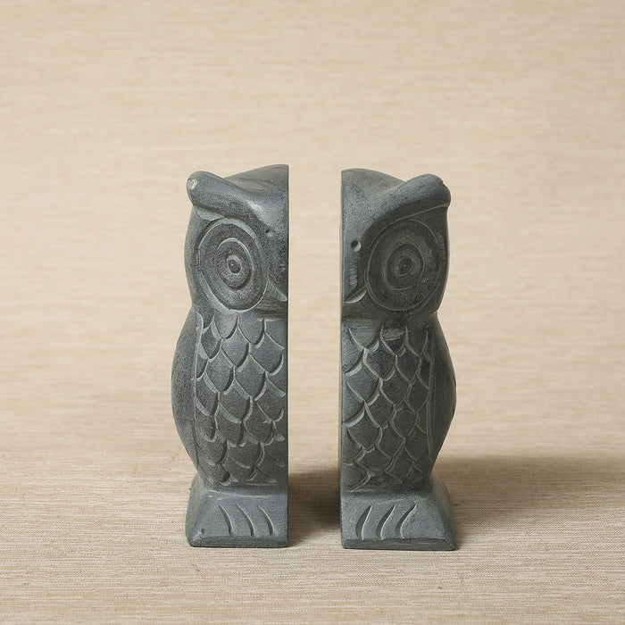 Grey owl greystone bookends