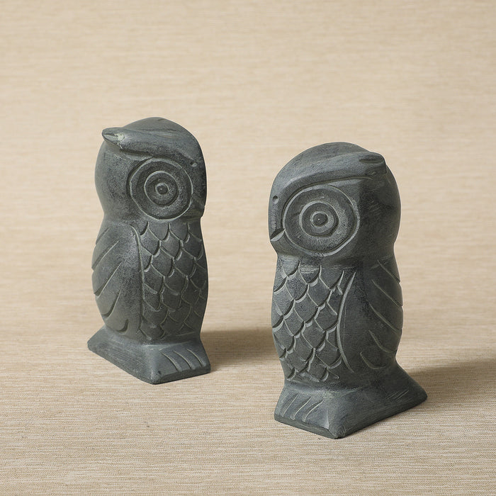 Grey owl greystone bookends