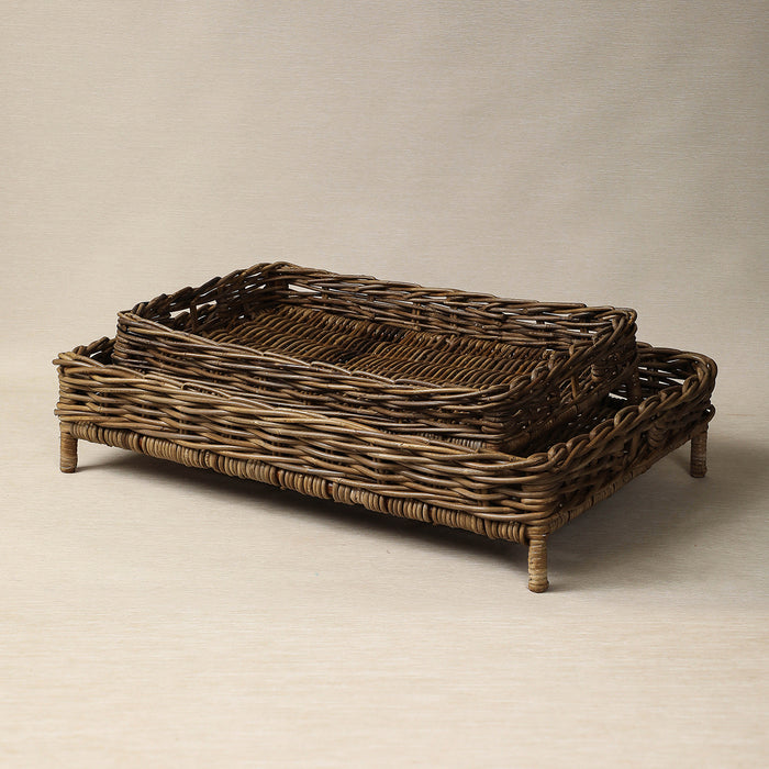 Grey Willow Woven Trays