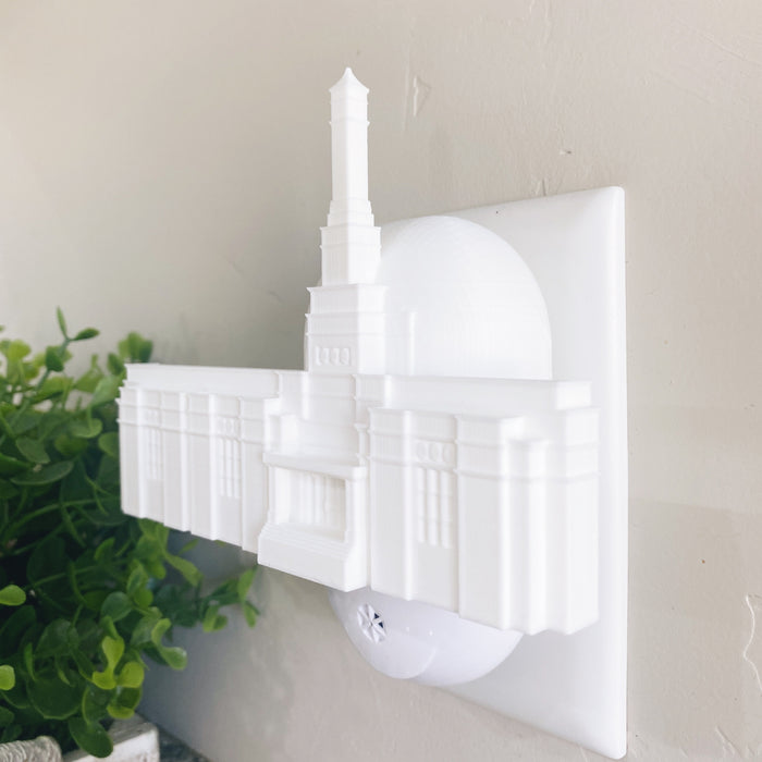 Guadalajara Mexico Temple Wall Night Light
