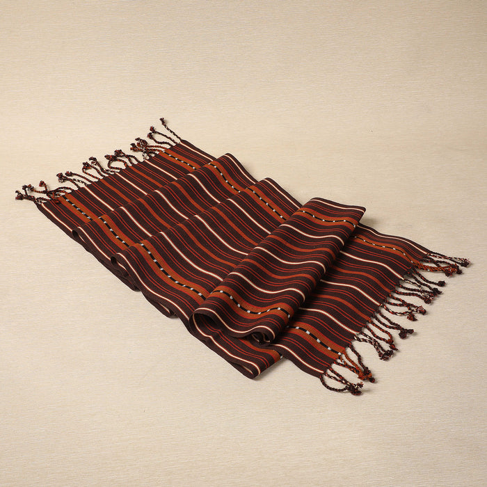 Handwoven narrow stripe table runner
