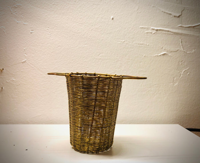 Handwoven Tea Basket : BRASS