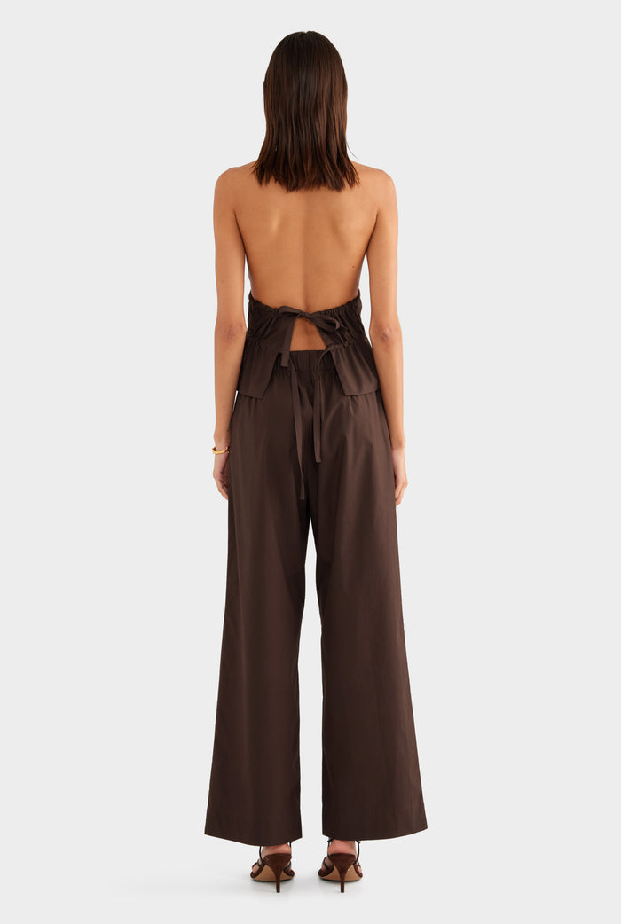 Heavy Cotton Poplin Pant - Dark Chocolate - XS