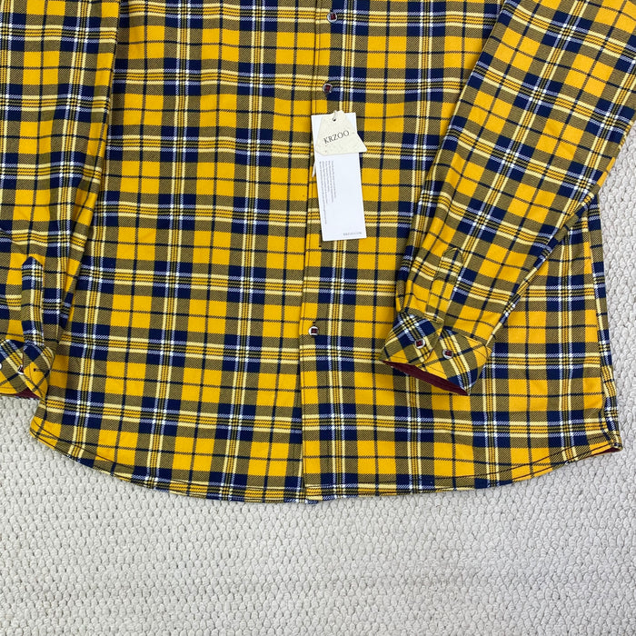 High street check casual loose-fitting shirt