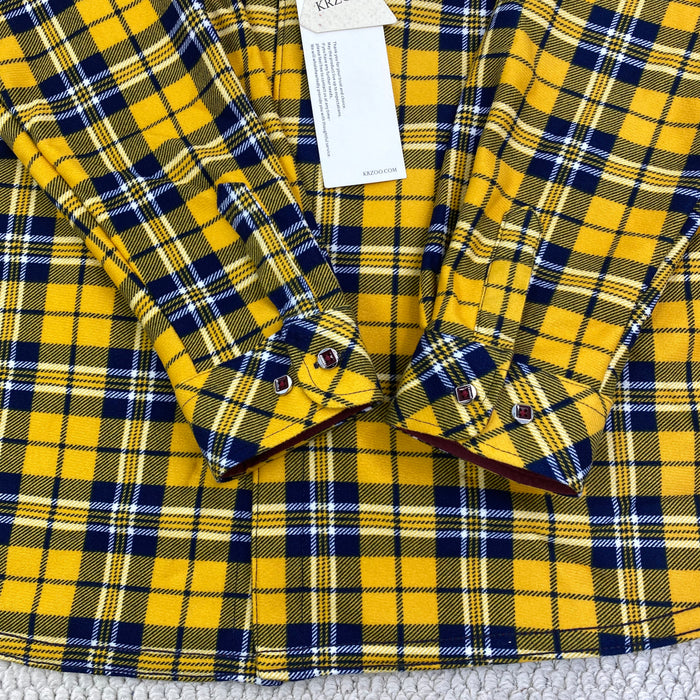 High street check casual loose-fitting shirt