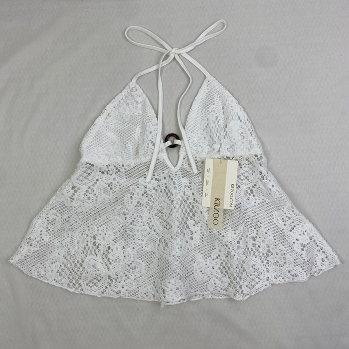 Hollowed-out lace circular strap