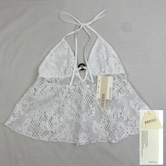 Hollowed-out lace circular strap