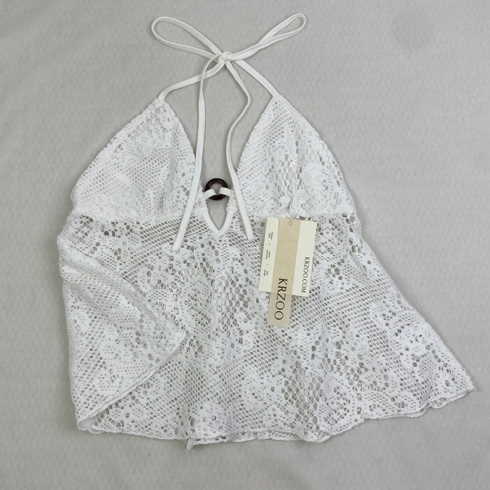 Hollowed-out lace circular strap