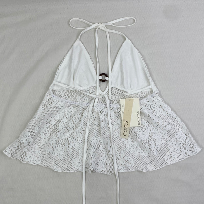 Hollowed-out lace circular strap