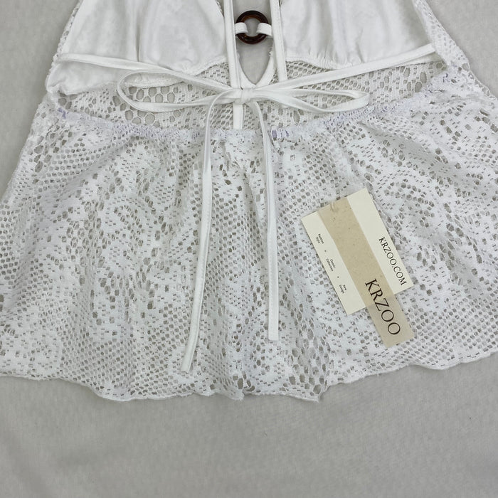 Hollowed-out lace circular strap
