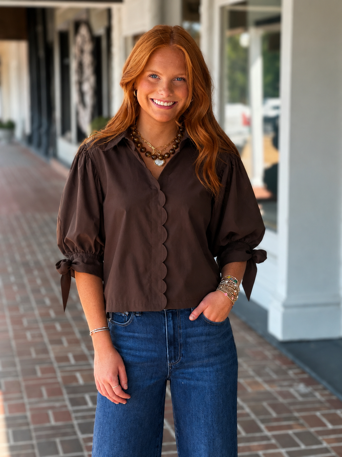 In Your Dreams Top in Brown