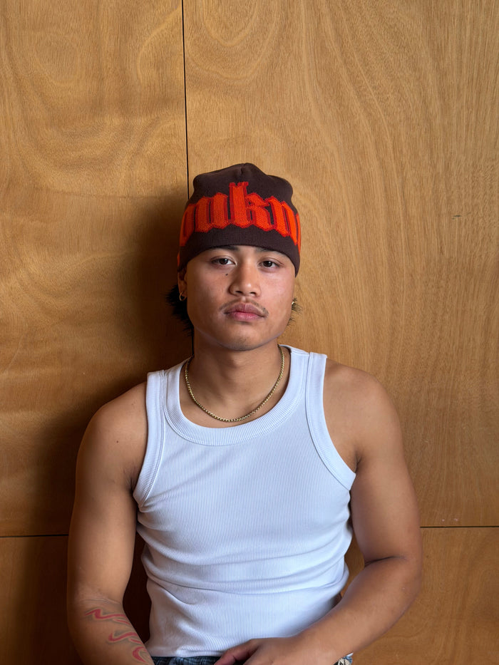 Jacquard Beanie | Brown