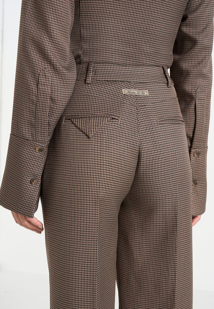 julie-houndstooth-twin-pleat-trousers-brown