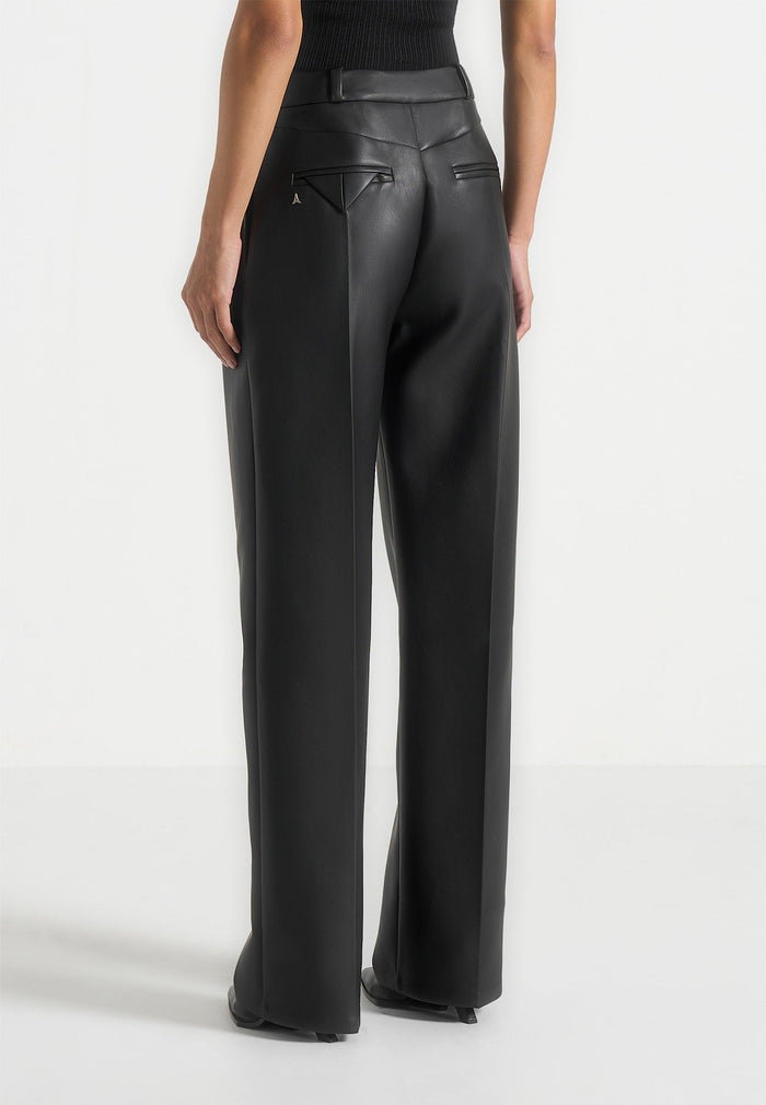 julie-leather-twin-pleat-trousers-black