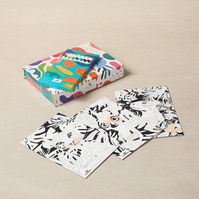 Jungle Paint by Numbers Marker Set