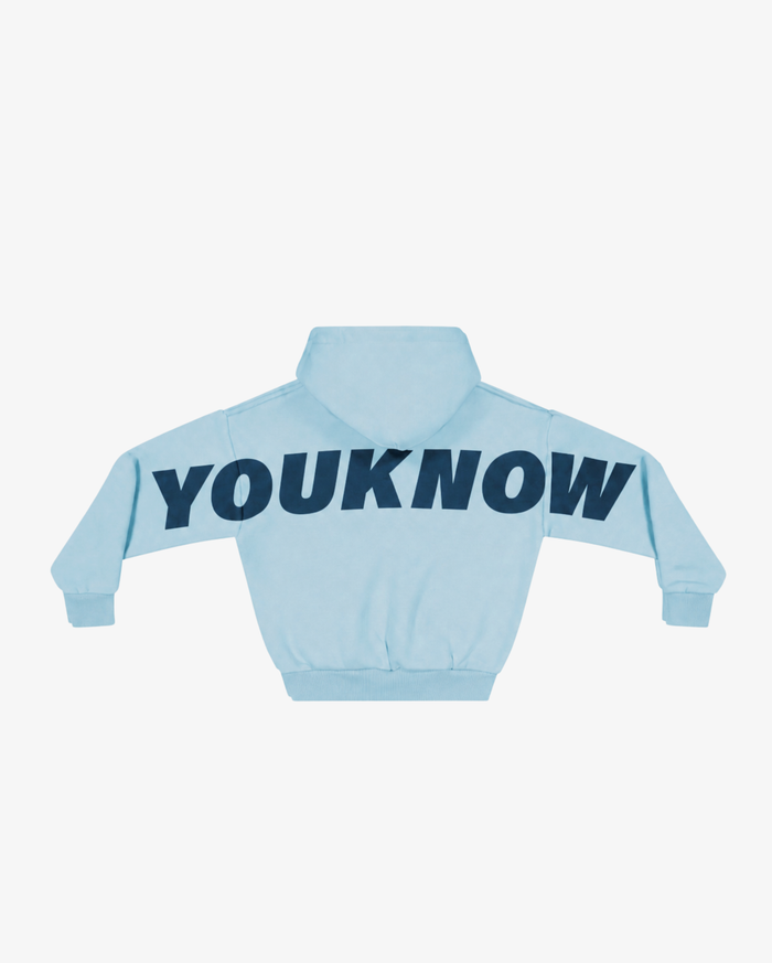 Kids Big Back Hoodie | Light Blue