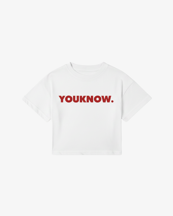 Kids Block Tee | White/Red