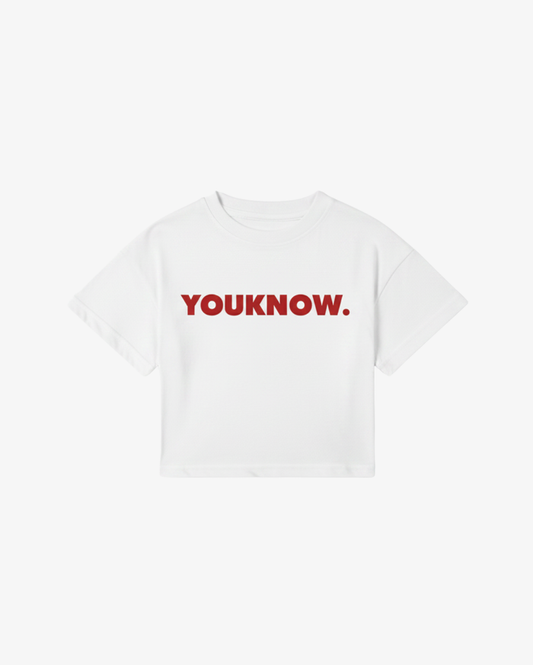 Kids Block Tee | White/Red