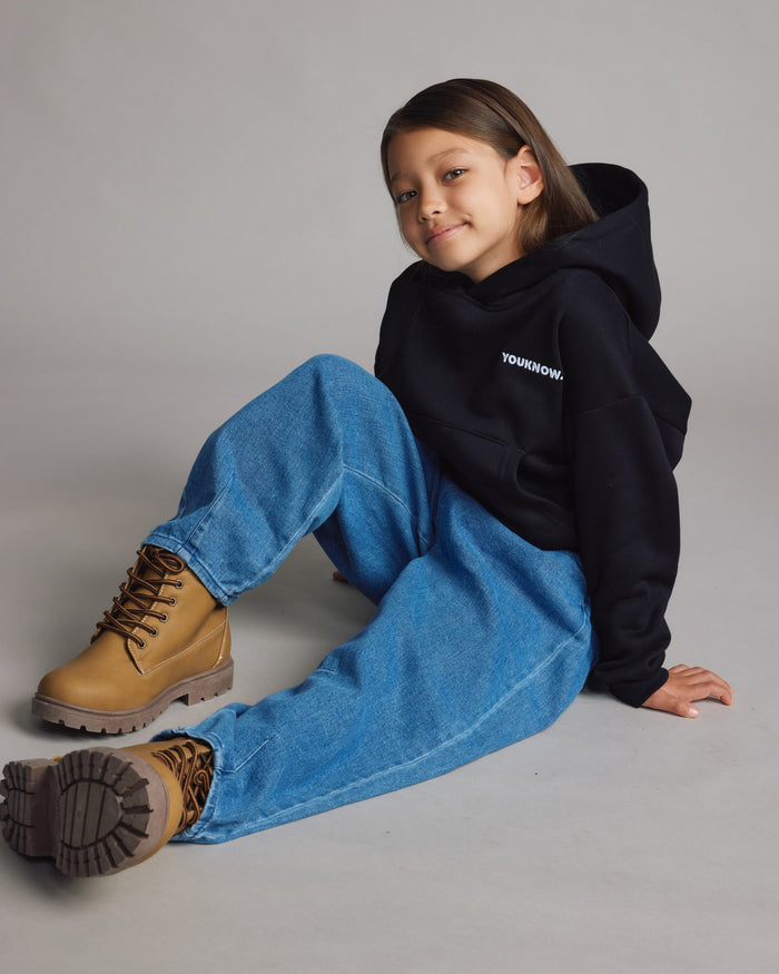 Kids Core Box Hoodie | Black