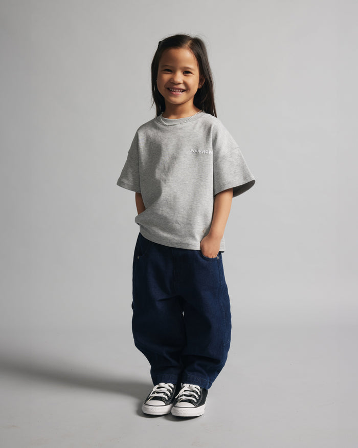 Kids Core Box Tee | GREY MARLE