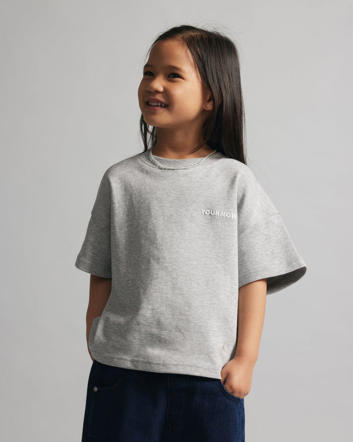 Kids Core Box Tee | GREY MARLE
