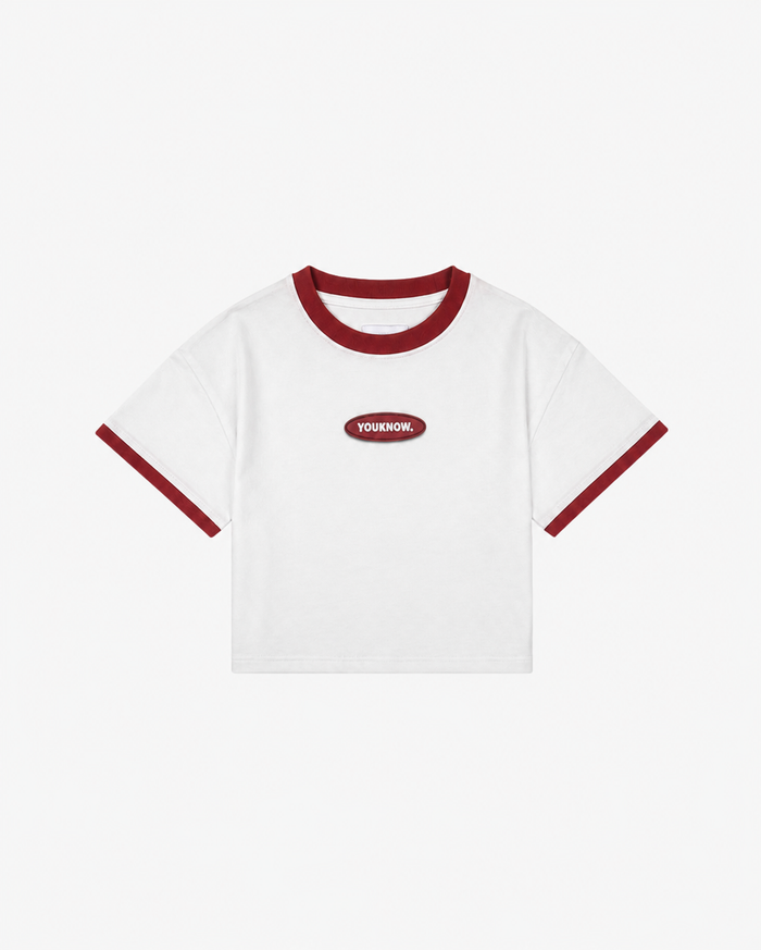 Kids Ringer Box Tee | White