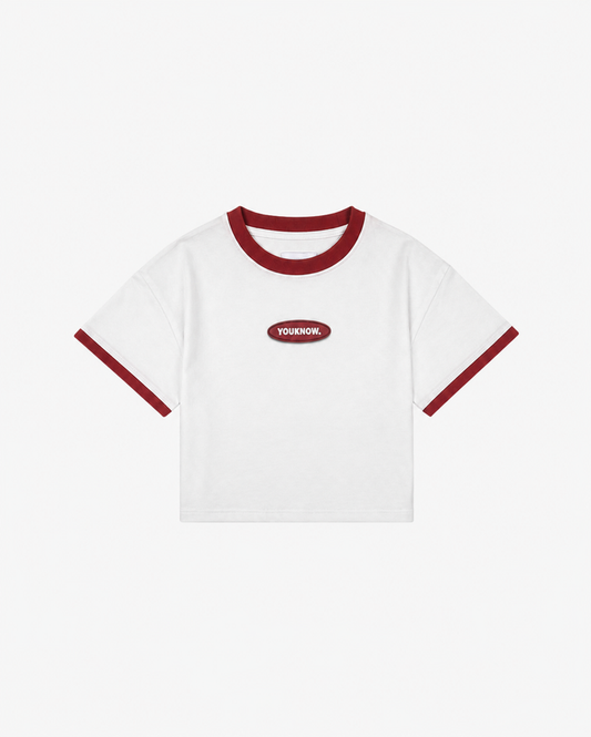 Kids Ringer Box Tee | White